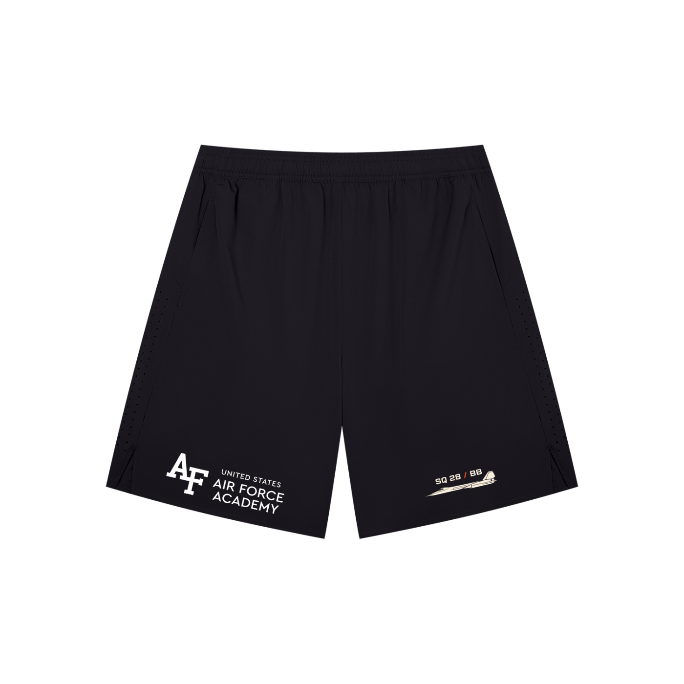 Performance Shorts — Designed front · Black