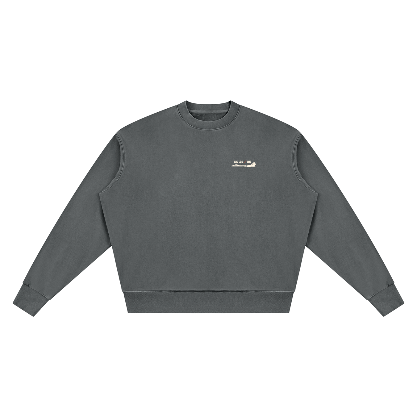 Vintage Crewneck — Designed front · Dark Gray